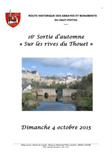 16e sortie d'automne 2015 "Sur les rives du Thouet"